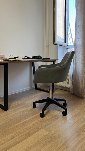 Стол Лота Лофт 140 25 мм черный матовый / бетон фото покупателя 785