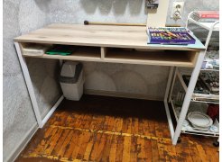 Письменный стол Леон Лофт дуб делано темный / черный матовый фото покупателя 21