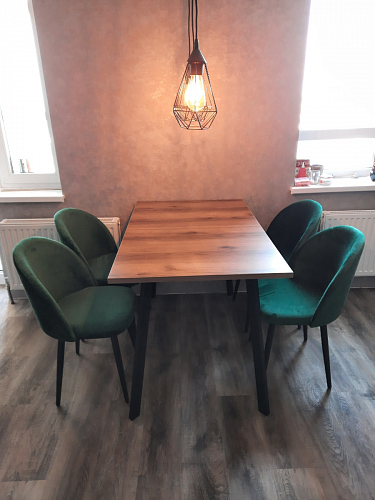 Стол Тринити Лофт 120 32 мм дуб галифакс табако / черный матовый фото покупателя 115