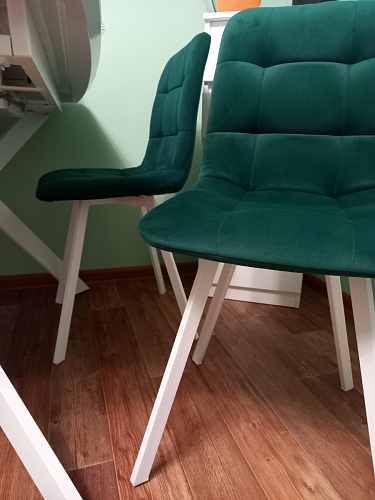 Стул на металлокаркасе Чилли К светло-серый велюр / черный каркас фото покупателя 291