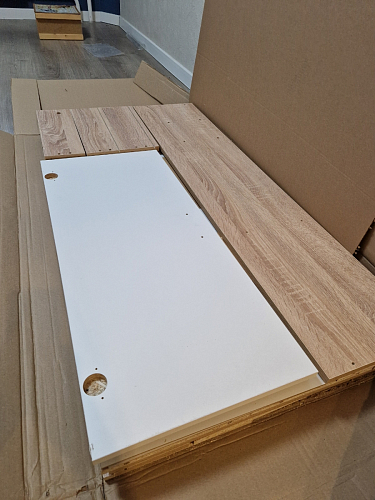 Стол компьютерный КСТ-16 бетон / белый фото покупателя 111