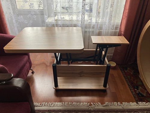 Стол-трансформер Виват дуб вотан / хром фото покупателя 1