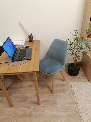 Стул Bonuss blue / wooden legs фото покупателя 22