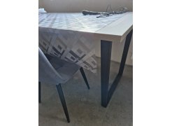 Деревянный стол Лота Лофт 120(160)х75 черный матовый / бетон светлый фото покупателя 897