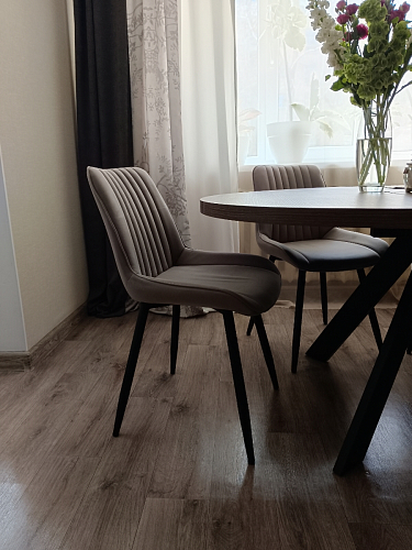 Комплект стульев Вейв 4 шт светло-серый / черный фото покупателя 96