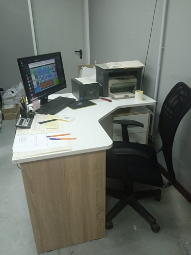 Компьютерный стол Лайт-2 120 см угловой дуб сонома / белый фото покупателя 25