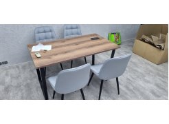 Стол Лота Лофт 140 25 мм юта / белый матовый фото покупателя 71