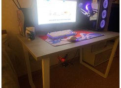 Стол Лота Лофт 140 25 мм юта / белый матовый фото покупателя 800