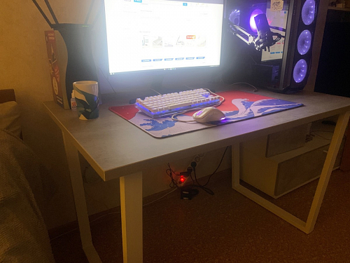 Деревянный стол Лота Лофт 120х75 белый матовый / дуб крафт золотой фото покупателя 800