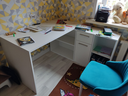 Письменный стол Лайт 03.245F белый гладкий 101 фото покупателя 130