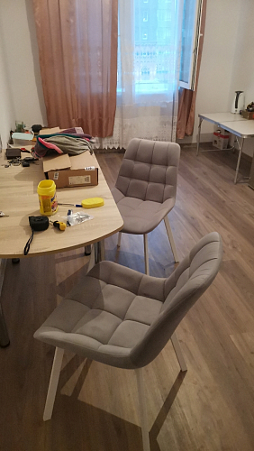 Стул на металлокаркасе Челси К бирюзовый / черный фото покупателя 61