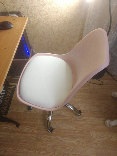 Компьютерное кресло Kolin с подушкой clear / white фото покупателя 126