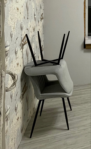 Комплект стульев Вейв 4 шт светло-серый / черный фото покупателя 168