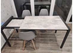 Стол Центавр 120(160)х70х75 файерстоун / черный матовый фото покупателя 32