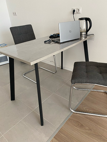 Стол Тринити Лофт 120 32 мм дуб галифакс табако / черный матовый фото покупателя 241