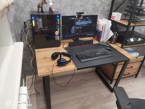 Стол Лота Лофт 120 32 мм бетон / черный матовый фото покупателя 269