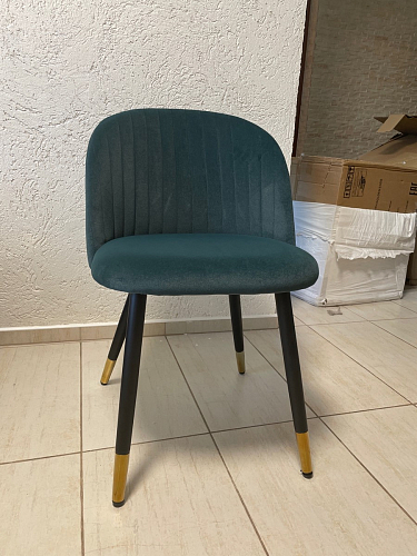 Стул на металлокаркасе Gabi 1 line light blue / black фото покупателя 108