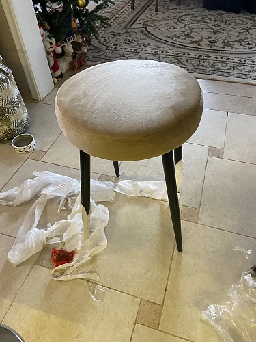 Барный стул Plato white fabric фото покупателя 2