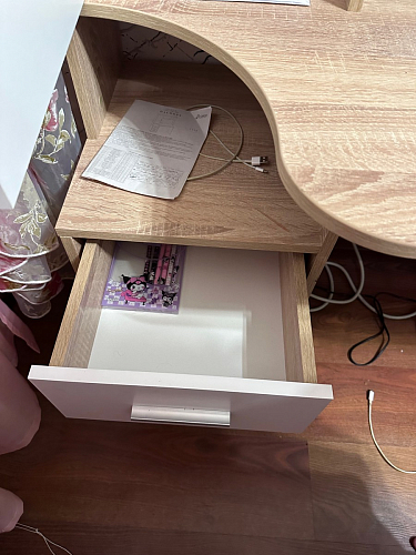 Компьютерный стол КСТ-16 левый дуб сонома / белый фото покупателя 118