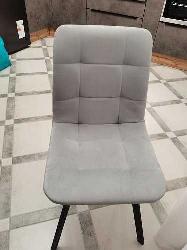 Стул на металлокаркасе Чилли светло-серый / белый каркас фото покупателя 465