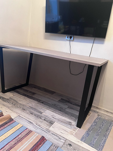 Деревянный стол Лота Лофт 140х80 дуб крафт табачный / черный матовый фото покупателя 680