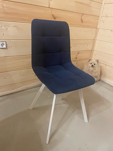 Стул на металлокаркасе Чилли бежевый / белый каркас фото покупателя 738