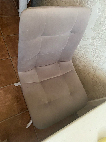 Стул на металлокаркасе Чилли синяя ткань / белый фото покупателя 1352