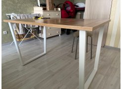 Стол Лота Лофт 140 25 мм юта / белый матовый фото покупателя 287