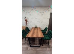 Деревянный стол Лота Лофт 120(160)х75 черный матовый / бетон светлый фото покупателя 438