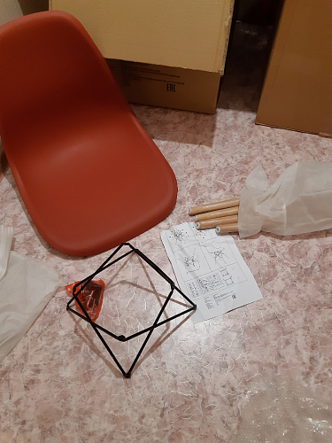 Пластиковый стул Eames PC-015 серый фото покупателя 158