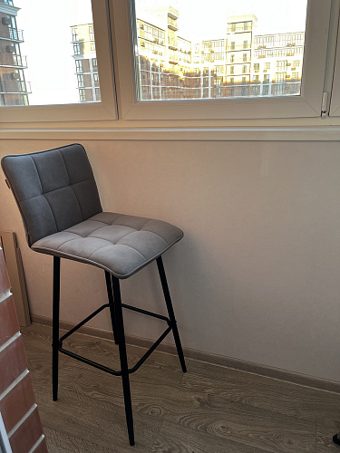 Барный стул Bari серый велюр фото покупателя 40