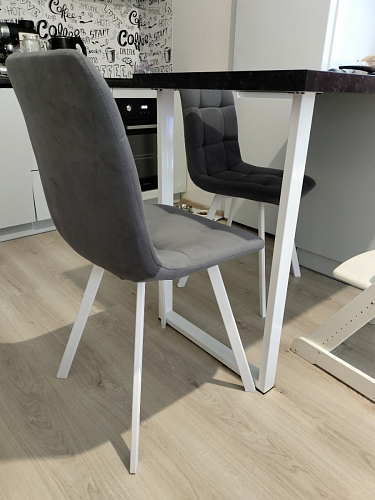 Стул на металлокаркасе Чилли К черный / зеленый фото покупателя 88