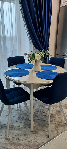 Стул на металлокаркасе Чилли бежевый / белый каркас фото покупателя 1071