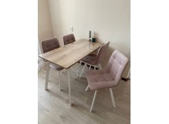 Стул на металлокаркасе Чилли синяя ткань / белый фото покупателя 242