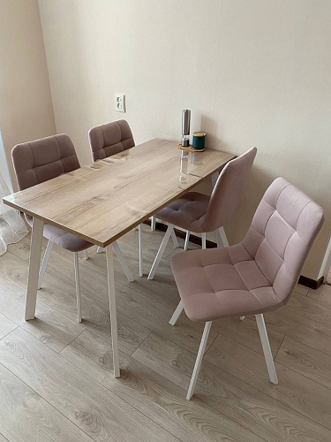 Стул на металлокаркасе Чилли зеленый / белый каркас фото покупателя 242