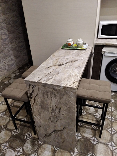 Барный стул Лофт микровелюр катания блэк / черный матовый фото покупателя 183