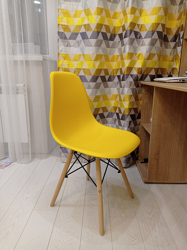 Пластиковый стул Eames PC-015 желтый фото покупателя 20