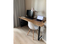 Стол Лота Лофт 140 25 мм юта / белый матовый фото покупателя 872