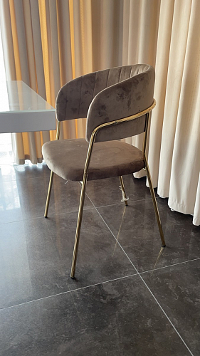 Стул на металлокаркасе Kamelia голубой / голубой / золотой фото покупателя 13