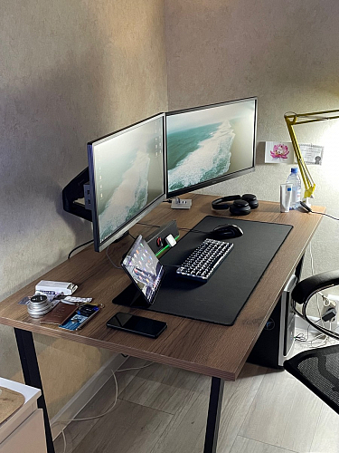 Стол раскладной Лота Лофт 120 25 мм юта / черный матовый фото покупателя 537