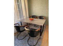 Стол Лота Лофт 140 25 мм черный матовый / бетон фото покупателя 218