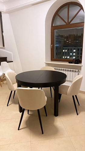 Стул на металлокаркасе Gabi 1 light blue / black / gold фото покупателя 950