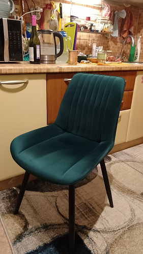 Стул на металлокаркасе Седа 360 К латте (velutto 08) / белый фото покупателя 32