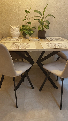 Стул на металлокаркасе Чилли синий / белый фото покупателя 1477