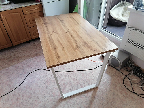 Деревянный стол Лота Лофт 140х80 дуб крафт табачный / черный матовый фото покупателя 50