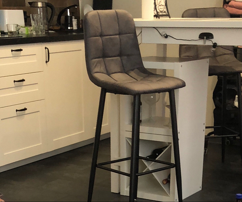 Барный стул Chio black / grey фото покупателя 37