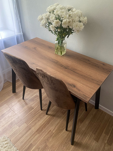 Стол Тринити Лофт 140 25 мм дуб делано темный / белый фото покупателя 160