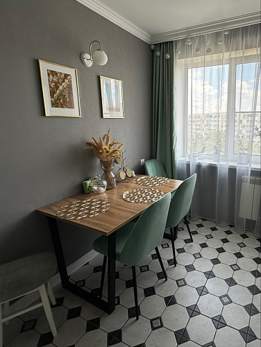 Деревянный стол Лота Лофт 140х80 черный матовый / бетон светлый фото покупателя 937