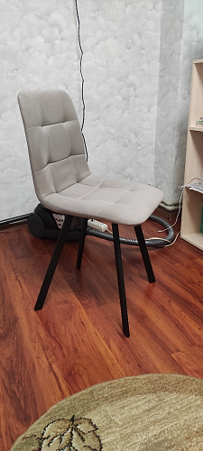 Стул на металлокаркасе Чилли К темно-серый (velutto 32) / черный фото покупателя 607