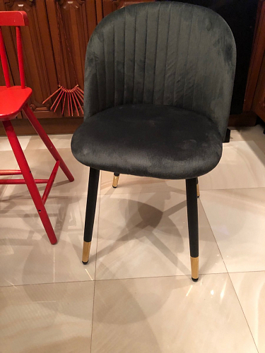 Стул на металлокаркасе Gabi green / black / silver фото покупателя 45